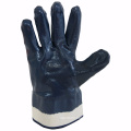 Ddsafety Blue Heavy Duty Nitrile Fully Coated with Safety Cuff Gloves for Construction Ce 4111